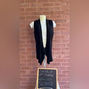 You Are Super ❤️ Black Embroidered Vest